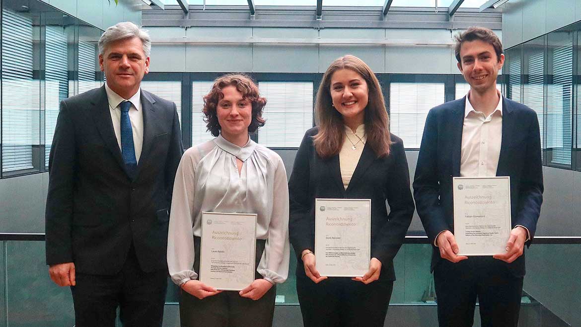 Georg Lun, Laura Baldin, Doris Reiserer und Fabian Giovannini
